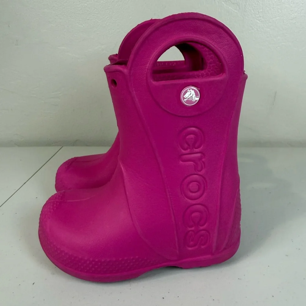 CROCS Kids Pink Rain & Snow Boots